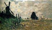 Claude Monet A Windmill Near Zaandam painting